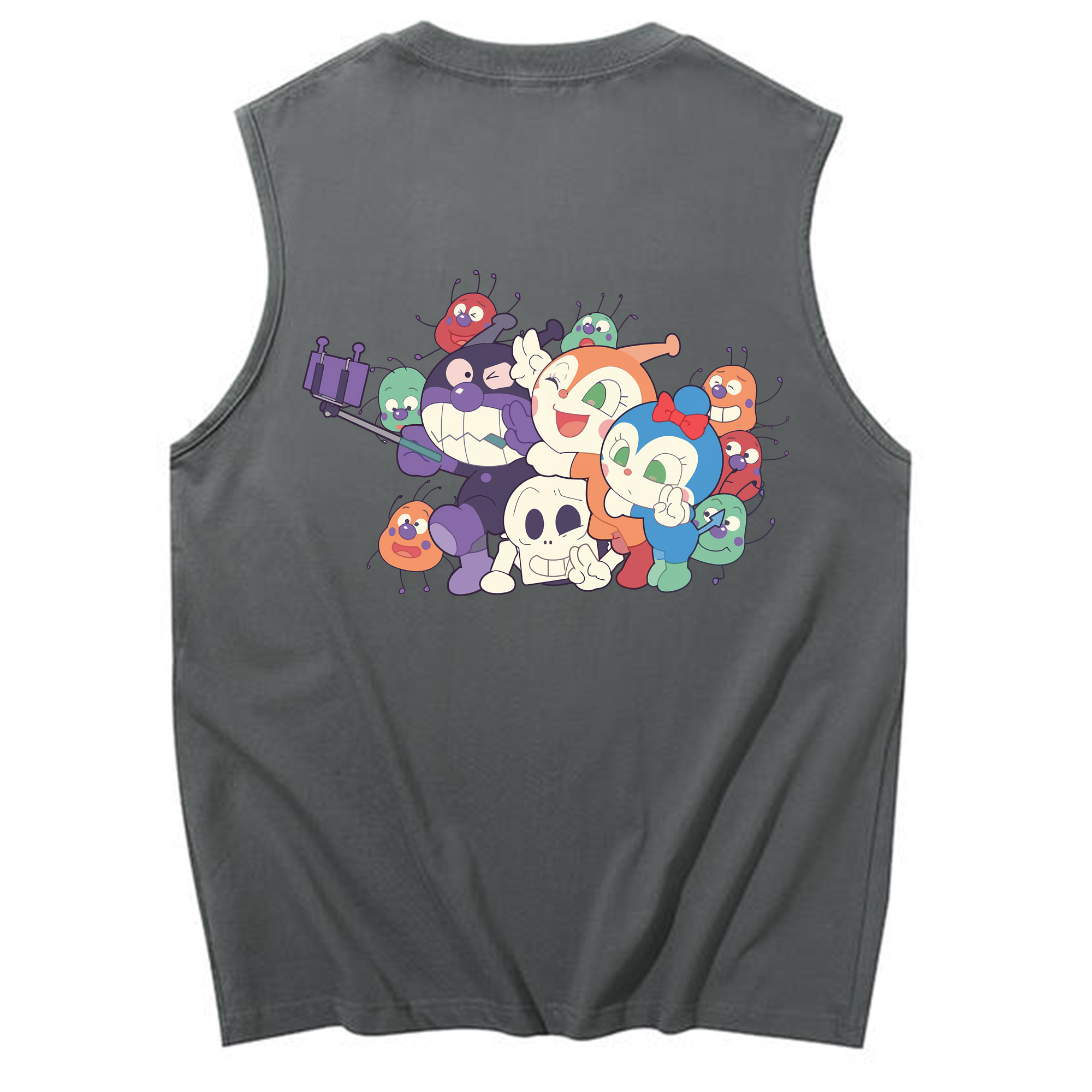 （画像用） アンパンマン Anpanman コットン100％タンクトップ（背面プリント）